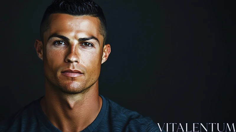 Close-up male portrait against plain dark background.