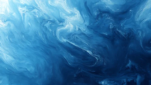 Fluid blue abstraction with swirling oceanic gradients.