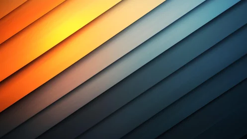Abstract Diagonal Gradient Lines in Vibrant Orange and Blue Tones.