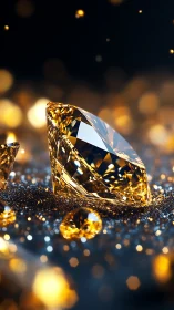 Amber-lit diamond daydream under glittering starlight.