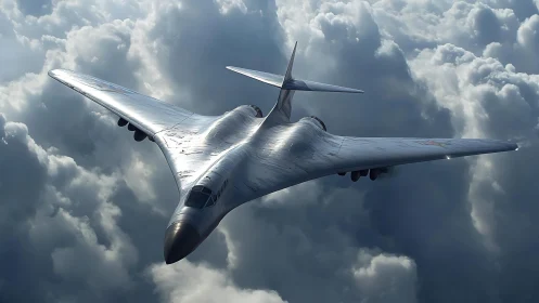 Silver sky manta glides smoothly through stormlit clouds