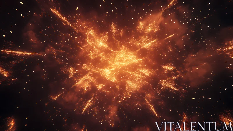 Radiant Explosion of Golden Light and Energy