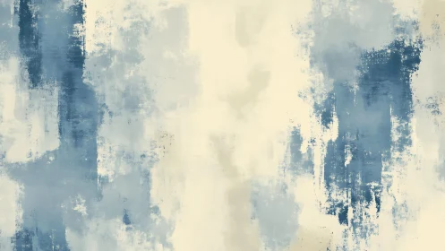 Abstract Blue and Cream Watercolor Texture with Soft Brushstrokes.
