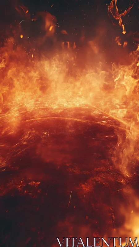 Inferno's Roiling Crown: Flames Dance Through Chaos.