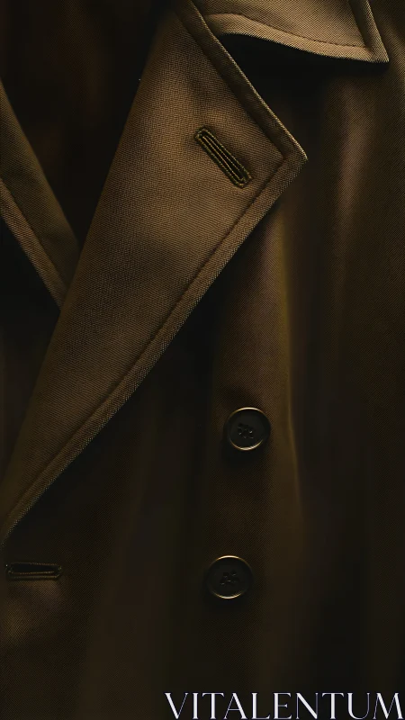 Olive Wool Blazer: Lapel Pocket and Button Detail