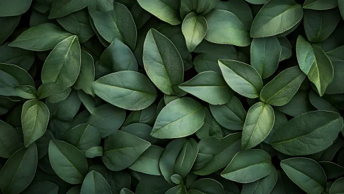 Overlapping green leaves forming dense uniform foliage.