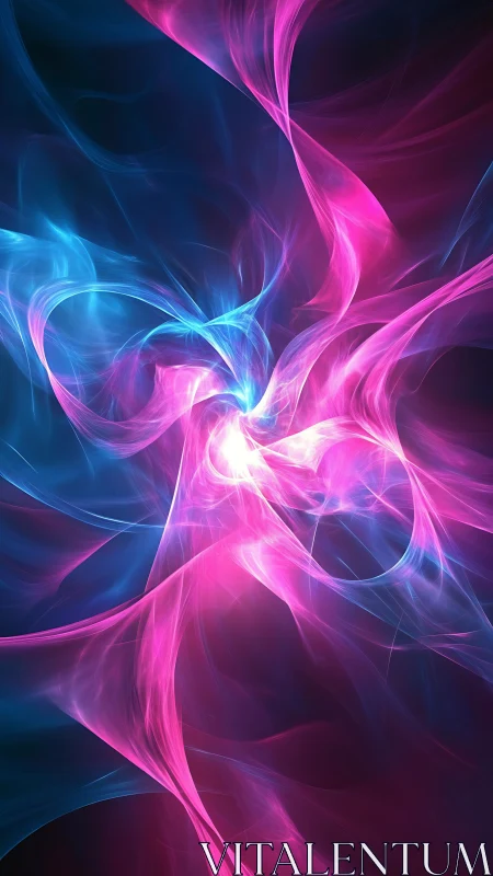 Neon plasma ribbons swirl around radiant cosmic core.