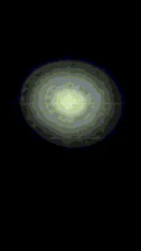 Radial luminescent orb rendered in concentric tonal bands