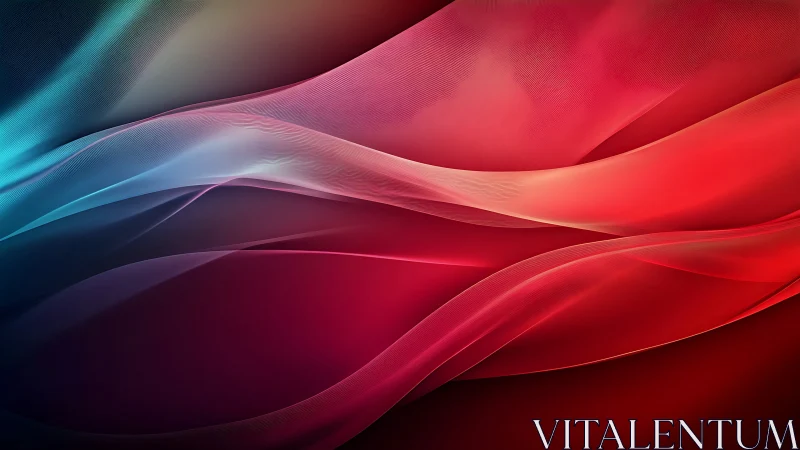 Velvet neon currents weaving crimson waves of quiet light.