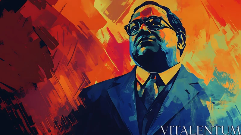 Bold portrait in blazing colors of quiet, steady strength.