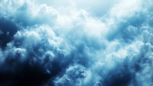 Luminescent storm clouds forming a dramatic skyscape.