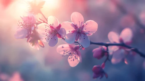 Blossoms Dance Through Golden Hour Reverie