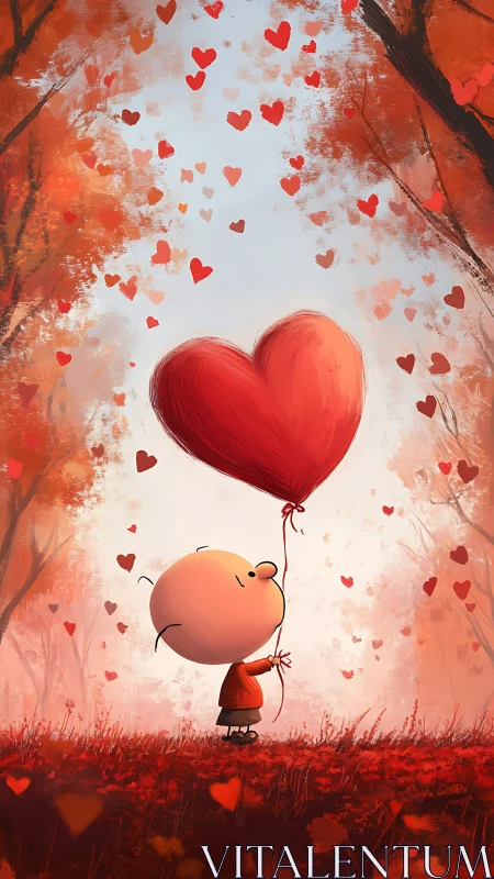 Crimson Dreams: One Character's Gravity-Defying Heart Soars.