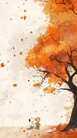 Two Kindred Souls Marvel at Nature's Fiery Transformation