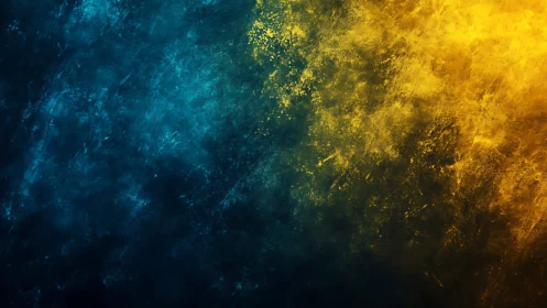 Glowing teal and gold textures gently meet in soft contrast