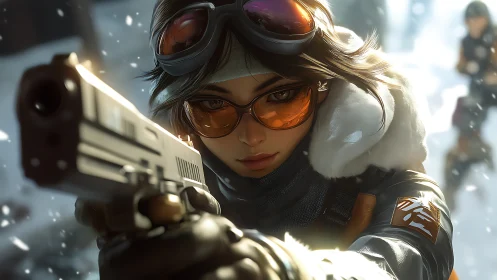 Arctic Operative with Dual Optics and Firearm.