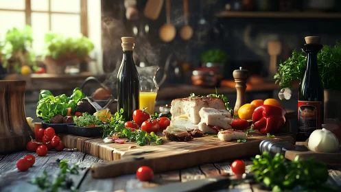 Sunlit rustic kitchen invites fresh cooking and shared stories
