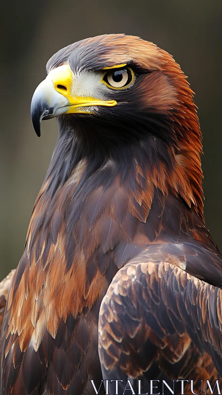 Golden eagle portrait with rich plumage and sharp gaze.