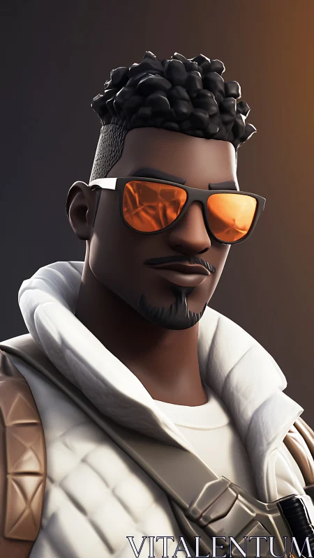 Stylized 3D male character rendered in soft directional lighting