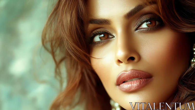 Photorealistic close-up portrait with cinematic soft focus lighting.