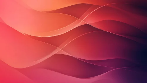 Flowing crimson gradients with luminous abstract waves.