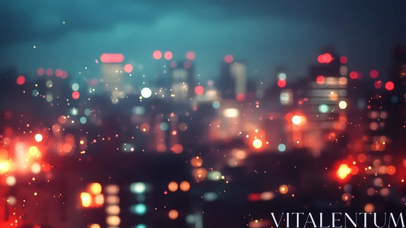Defocused nocturnal city skyline using extreme bokeh depth segmentation