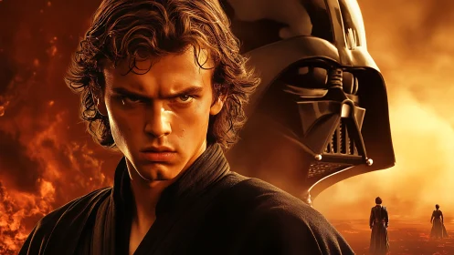 Furious young warrior burns toward looming masked destiny