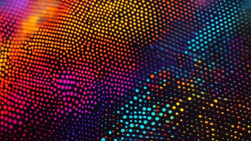 Digital halftone wavefield with chromatic micro-dot gradients.