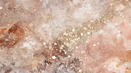 Granular rose-gold mineral texture with crystalline speckled pattern