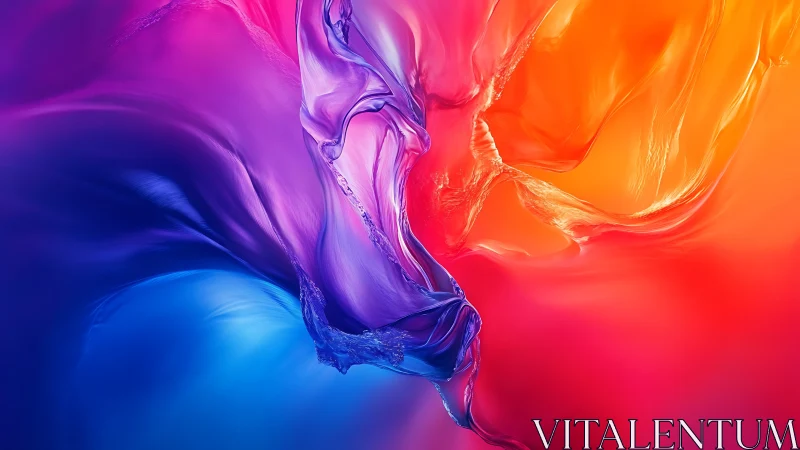 Liquid nebula currents in vibrant dual-color collision.