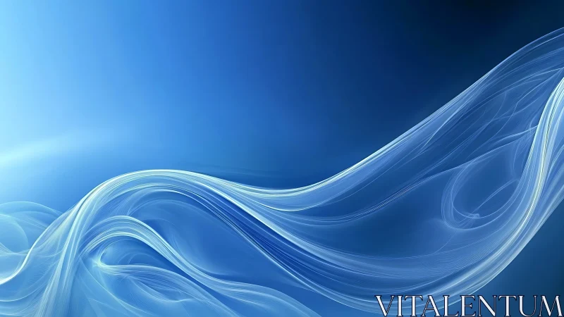 Whispering azure currents glide across a glassy sky.