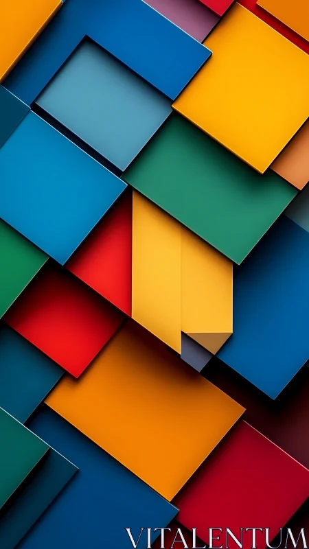 Geometric color panels form layered abstract minimal grid.