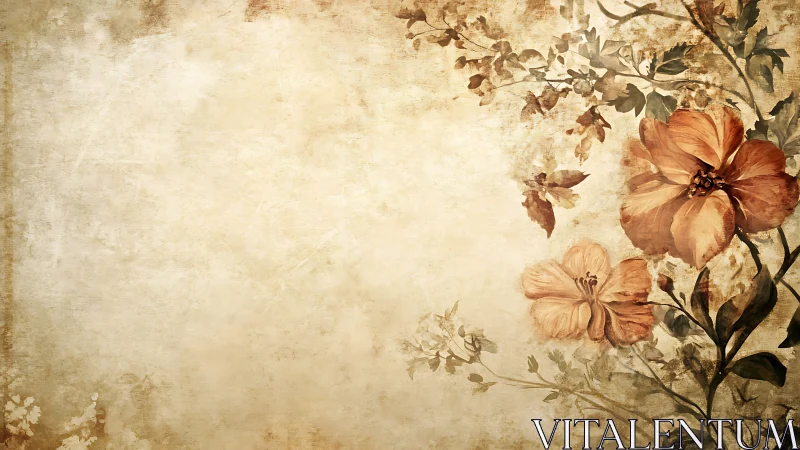 Faded garden whispers quietly across parchment skies