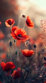 Backlit Papaver Specimen in Selective Focus Rendering.