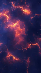 Fiery nebula streams ignite deep cosmic night sky.