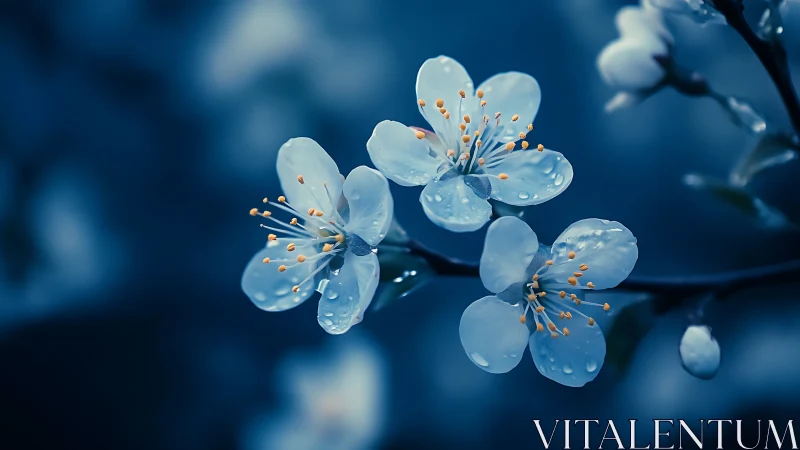 Crystalline Blossoms Wearing Dewdrops Like Jewels.