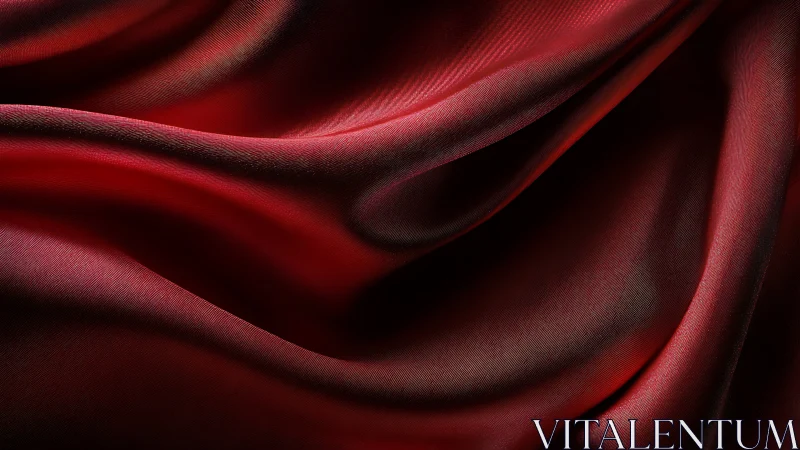 Crimson silk tides roll softly through sculpted shadows