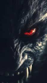 Nightbound predator narrows a molten eye at unseen prey