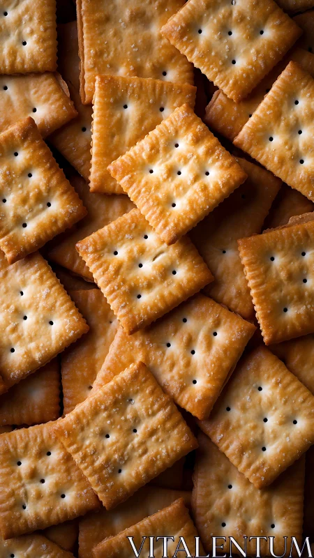Square Saltine Crackers with Perforations.