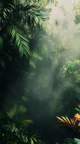 Emerald Cathedral: Where Misty Jungle Whispers Through Fronds