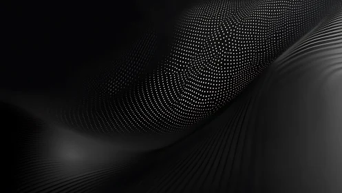 Midnight wave of pixel stars over silent digital dunes.