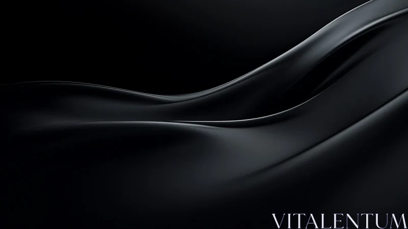 Abstract black flowing curves in smooth minimal landscape.