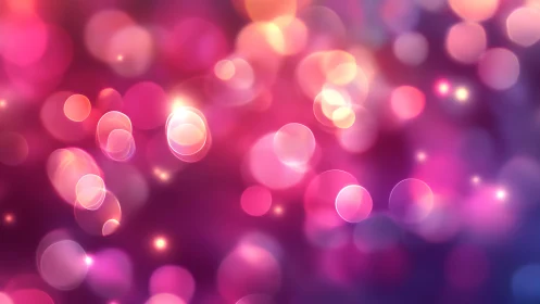 Vibrant pink and purple bokeh lights abstract background design.