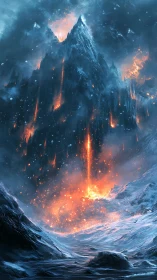 Massive ice structure demonstrates internal thermal incandescence phenomenon