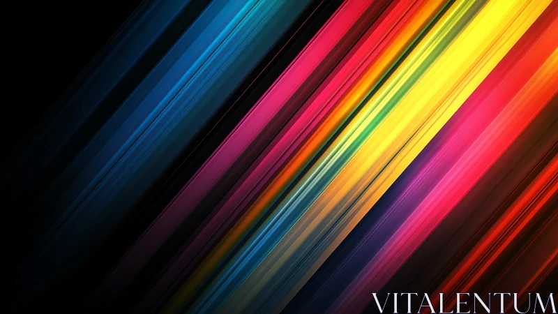 Neon Comet Ribbons Streak Across a Midnight Gradient Sky.