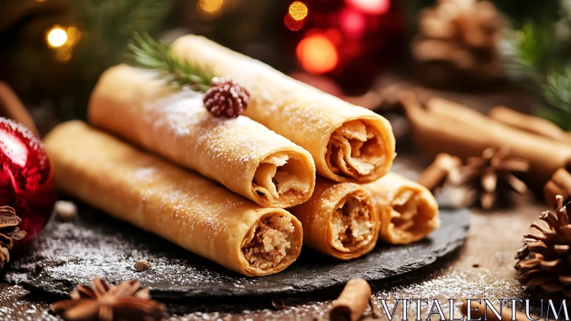 Crisp rolled pastries with spiced nut filling, holiday style.