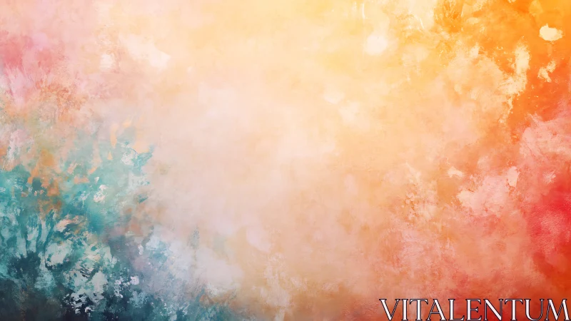 Sunrise mist drifts across teal waves of abstract color.