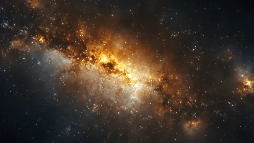 Starfire river of galaxies blazing across cosmic night.