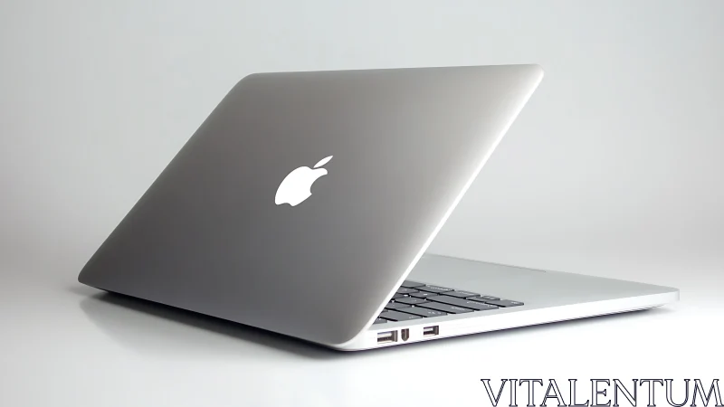 Sleek silver laptop quietly waiting for your next idea.