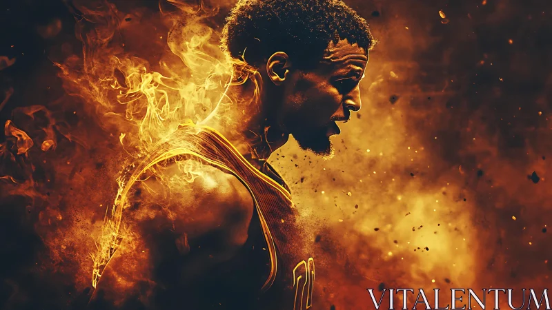 Thermodynamic portrait of a basketball player in flaming motion.